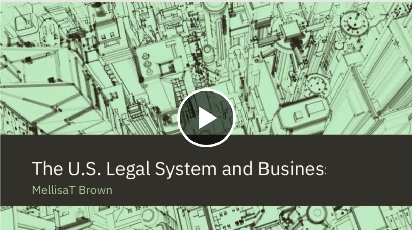 PowerPoint slide design example, a legal and business strategy research presentation