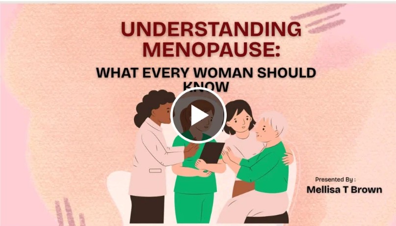 Business presentation slide design example from the Menopause Made Simple education deck